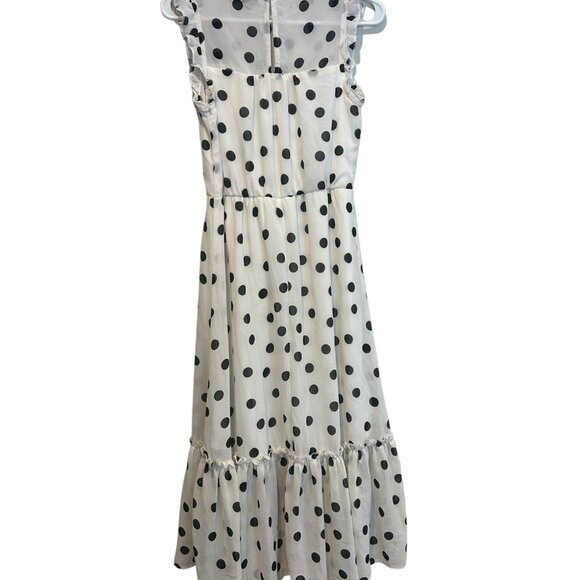 NWT GIBSONLOOK Ivory with Black Dots Dress Beautiful Extra Small XS - Picture 3 of 9